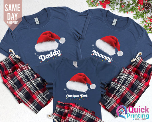 Personalized Family Christmas Pajamas: Reindeer Matching PJs