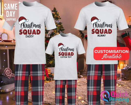 Personalized Christmas Squad Pajama Set: Matching Family PJs