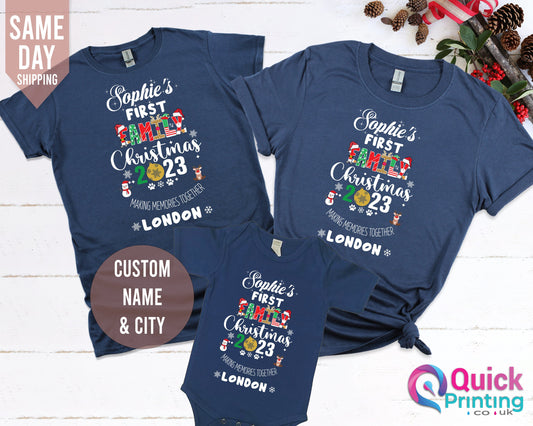 Personalized Family Christmas T-Shirt: Matching Group Tee