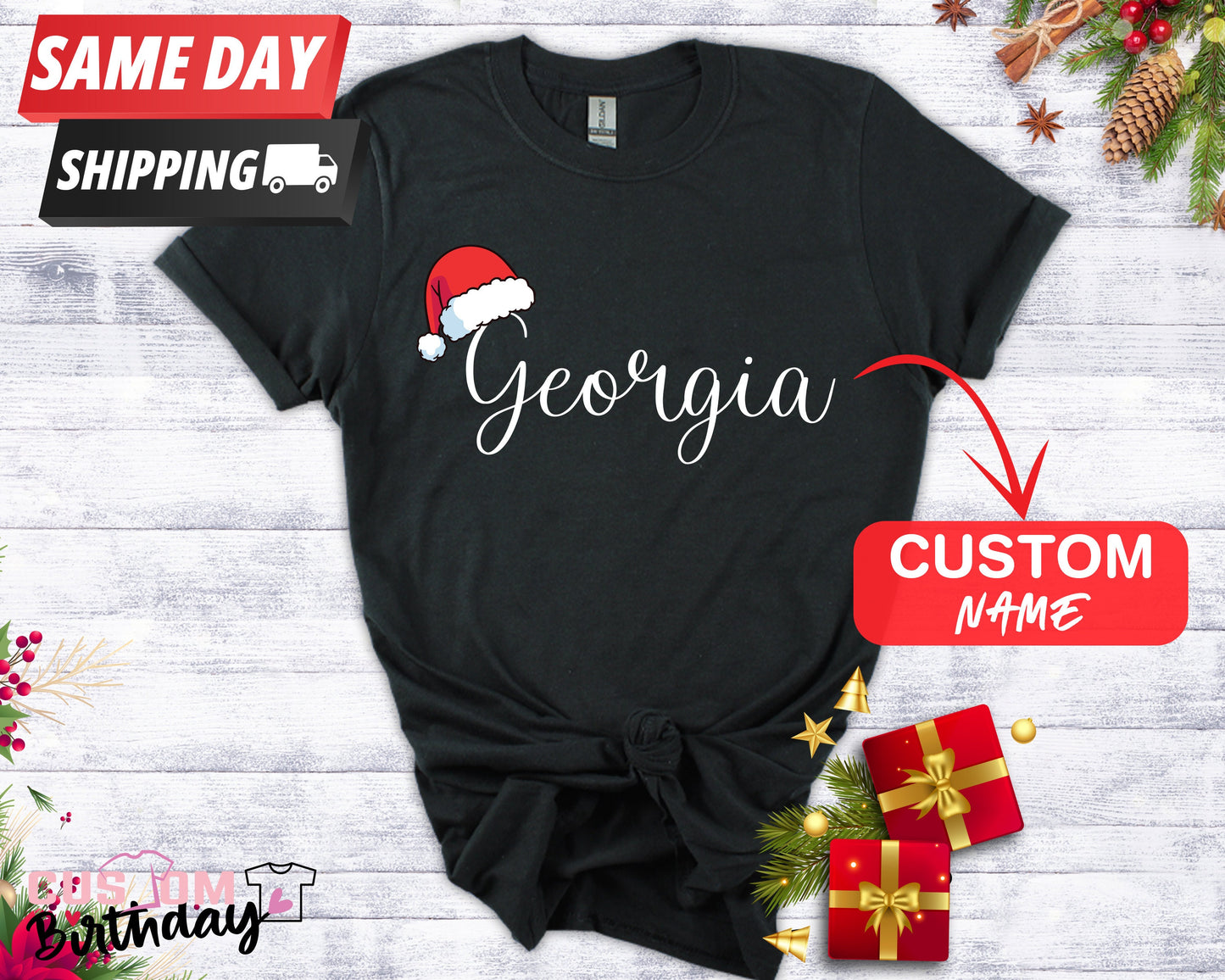 Personalized Family Christmas T-Shirt: Matching Holiday Group Tee