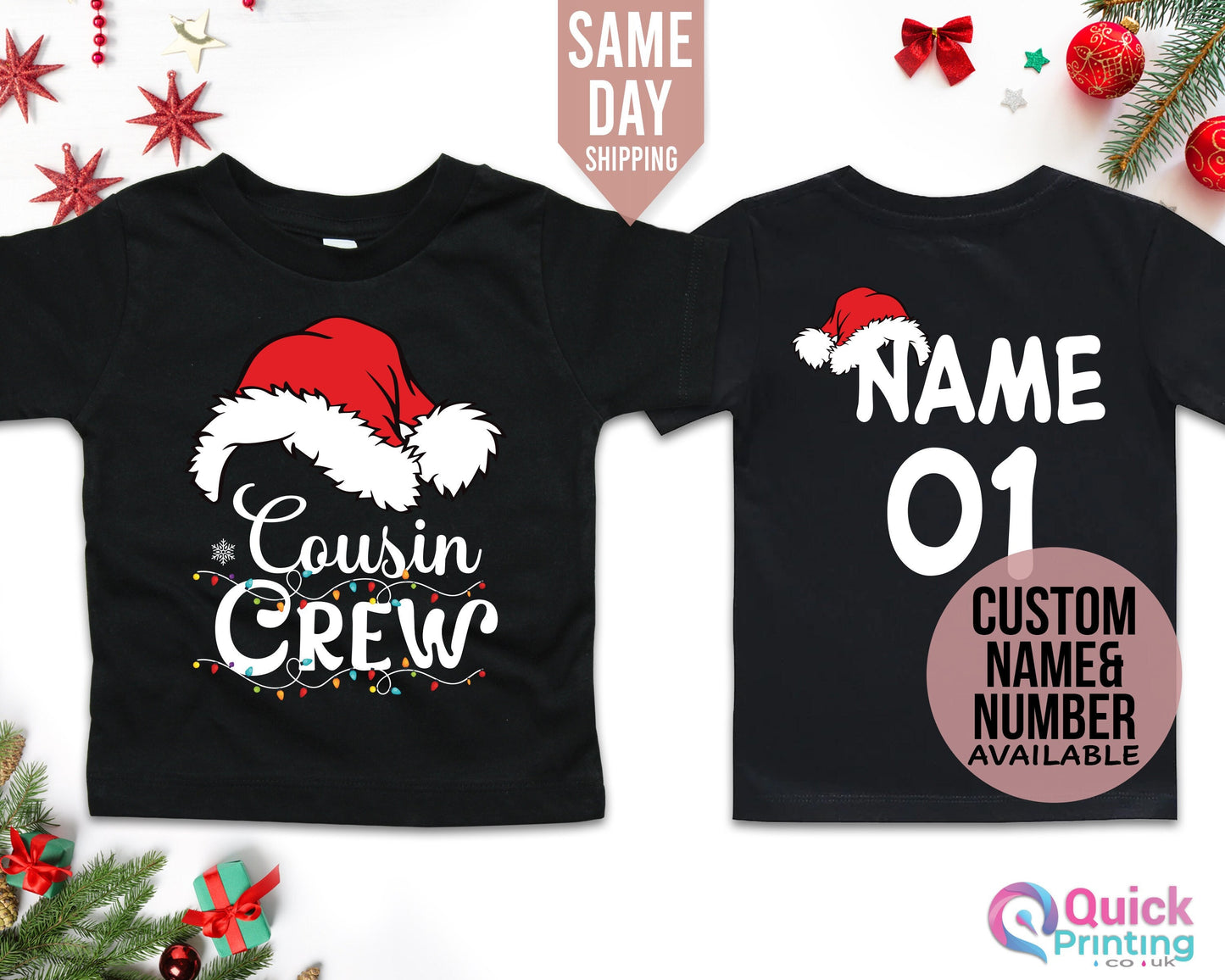 Cousin Crew Christmas T-Shirt: Custom Family Vacation Tees