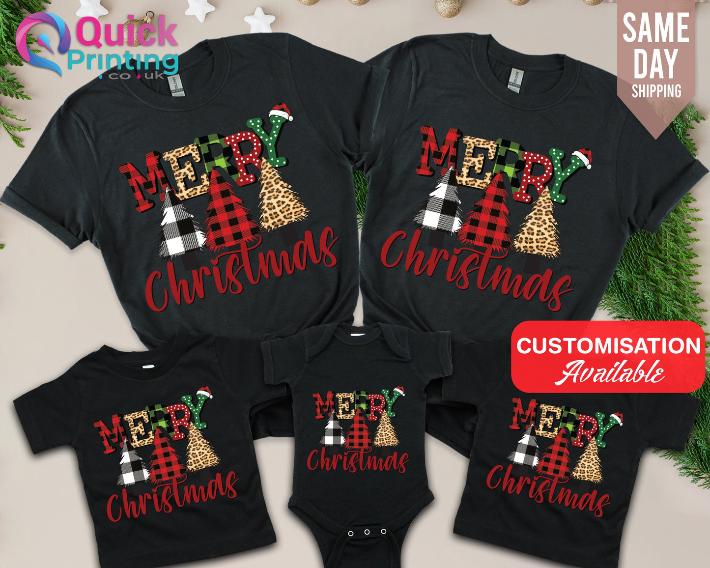 Christmas Tree T-Shirt: Family Holiday Matching Tee
