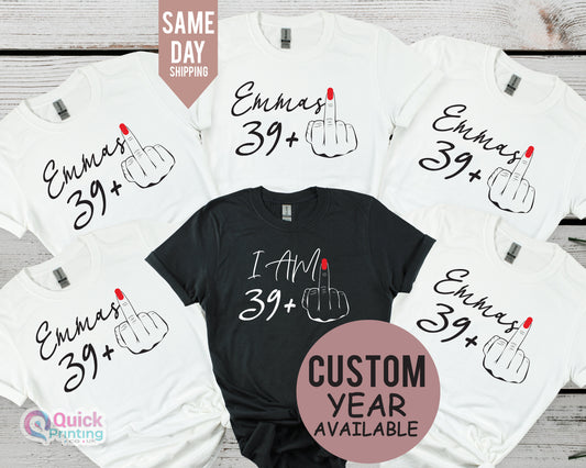 Funny 40th Birthday T-Shirt: Custom Middle Finger Gift for Mum