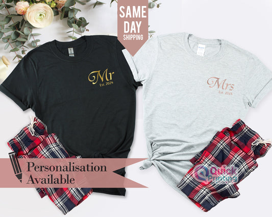 Mr and Mrs pajamas Set, Valentines Gift, Anniversary gift set, Couple Matching - Valentines- Gifts, Holiday PJs pajama pants,Couple gift set
