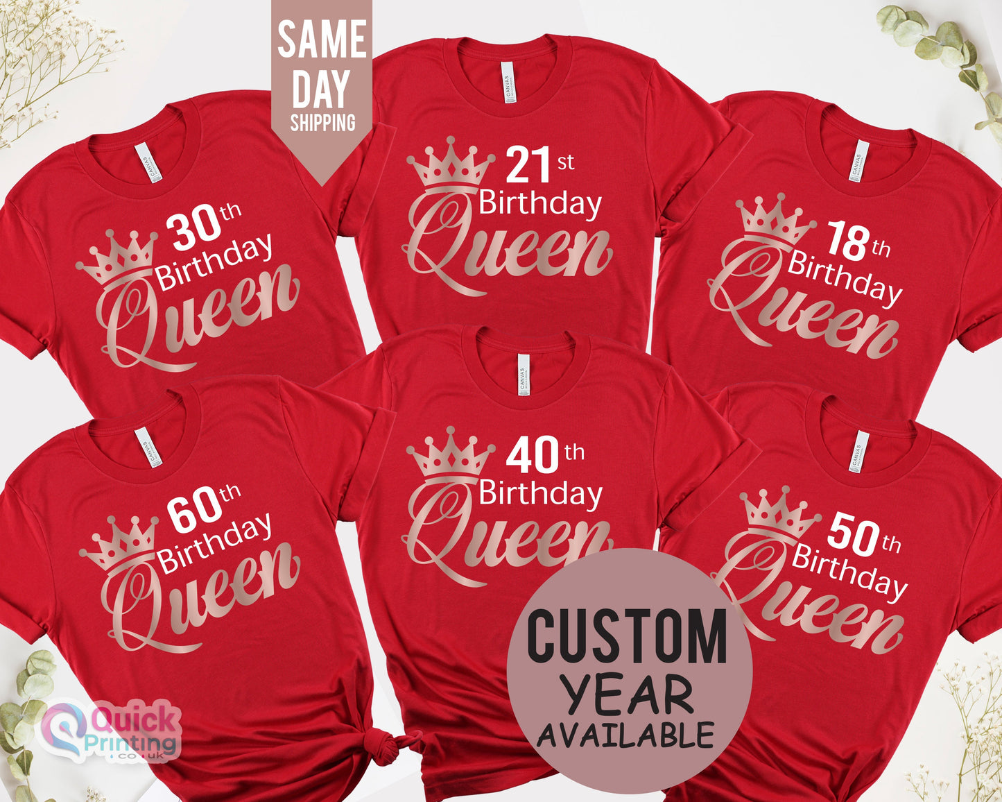 21st Birthday Queen Tshirt, 21st Birthday Shirts for Ladies Girls, 2004 Birthday Party Shirt, 30th Birthday Gift for Friend, 40th Queen Tee