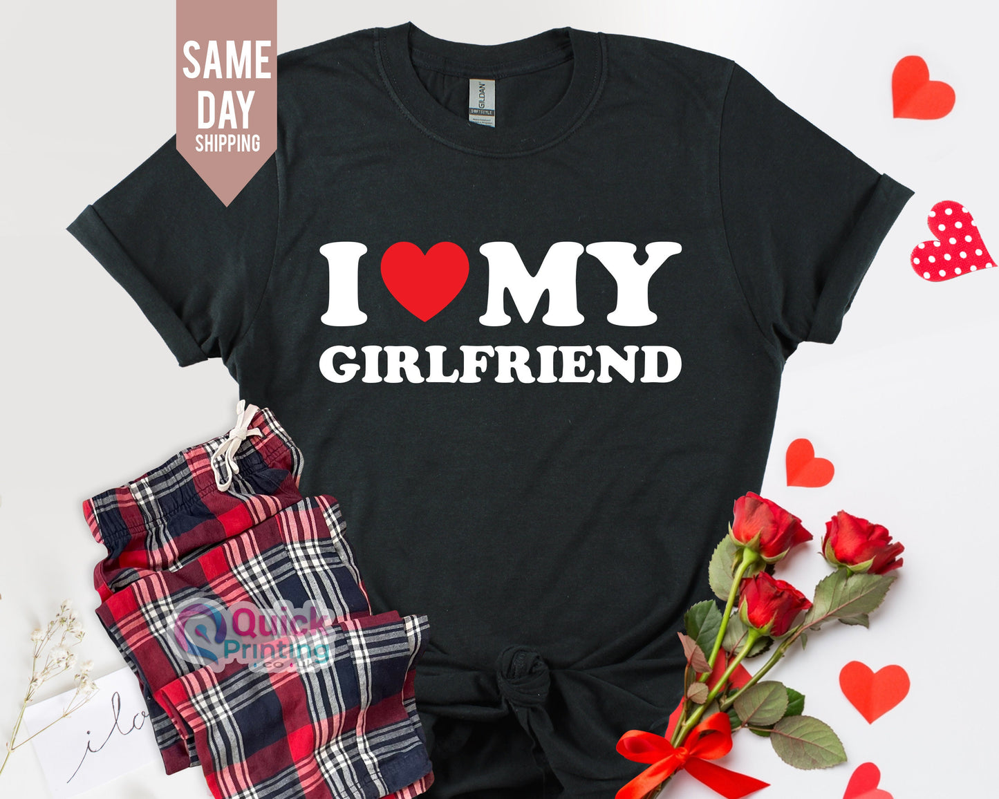 I love my girlfriend shirt, Valentines Day Joke T Shirt, Mens Womens Unisex Tshirt, I Heart My Girlfriend Shirt, Valentines day shirt 2026