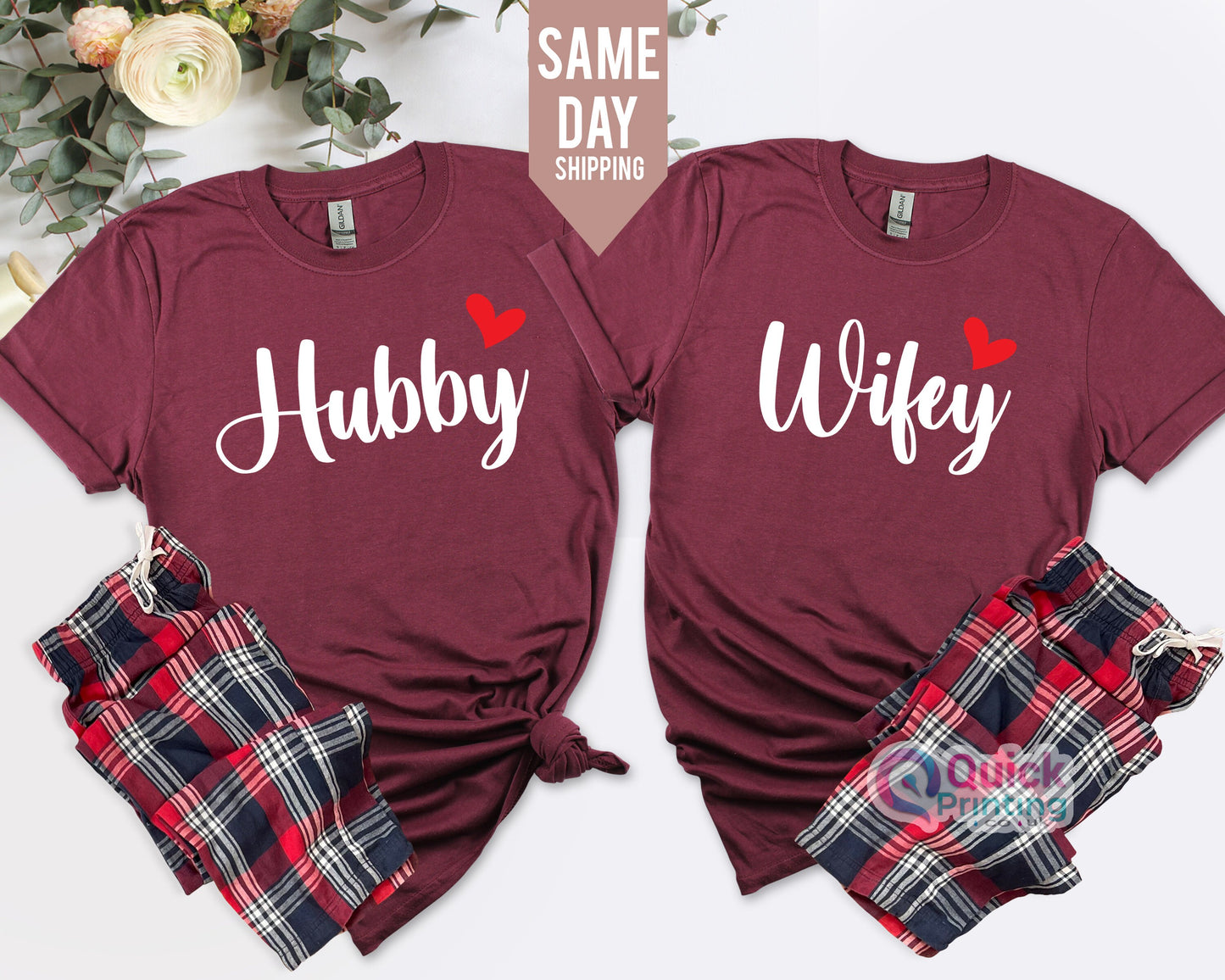 WIFEY Shirt, HUBBY T Shirt , Engagement Gift, Wedding Gift, Engagement Announcement, Wife Tee, Personalised wedding hen do gift 2024