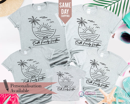 Custom Family Vacation T-Shirt: Matching Holiday Tees