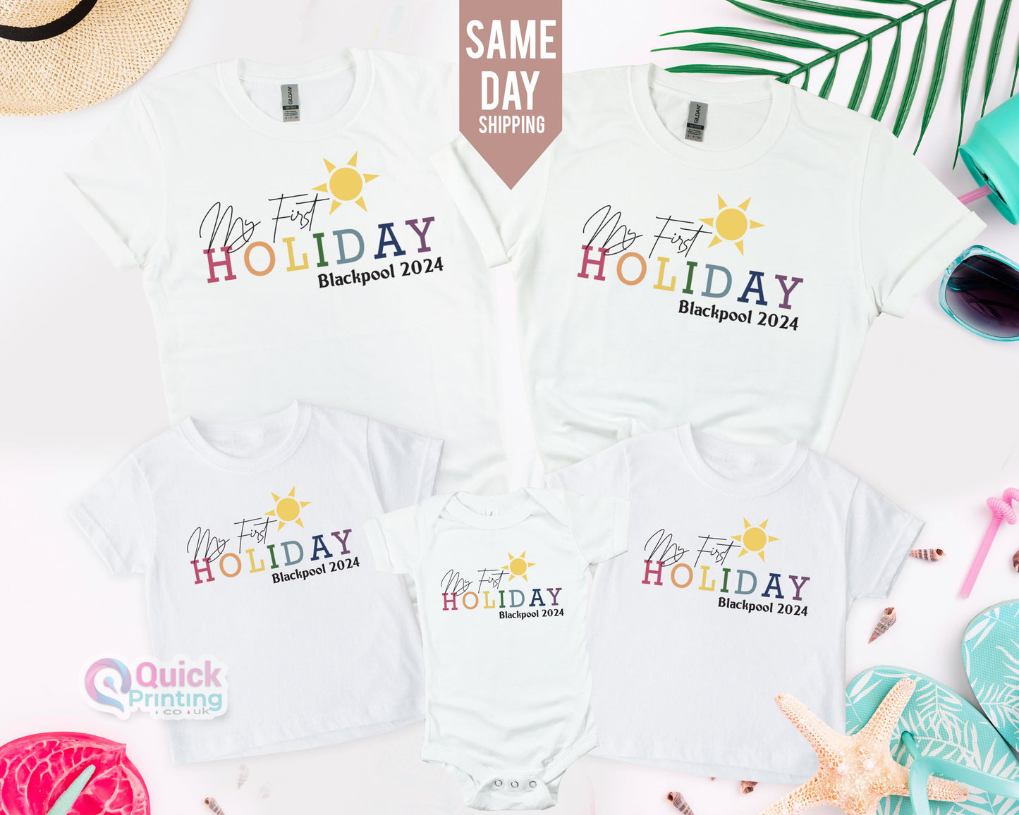 First Holiday Beach T-Shirt: Matching Family Trip Tee