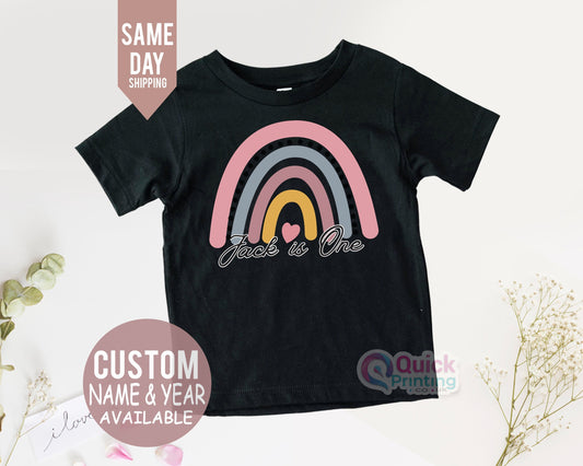 Personalised Rainbow T-Shirt, Custom Kids T-Shirt, Personalised Childrens Tshirt, Personalized kids tee, kids name tshirt, Vest or Tshirt