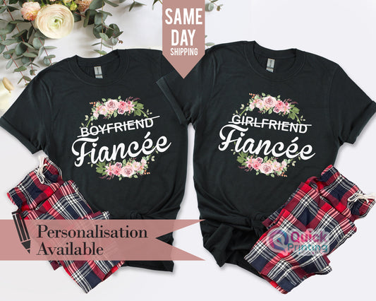Girlfriend Fiancee Shirts Boyfriend Fiance Shirt Engagement Shirt Honeymoon Shirt Wedding Shirt Bride Shirt Engagement Gift