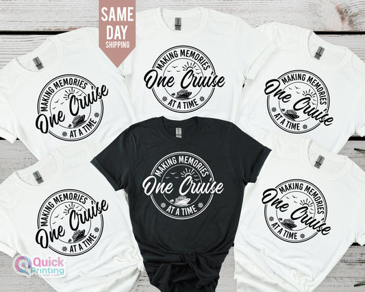 Making Memories One Cruise At A Time Tie Dye Shirts,Cruise Holiday Matching Tshirts, Vacation Vibes, Cruise Party, Birthday group Tshirt