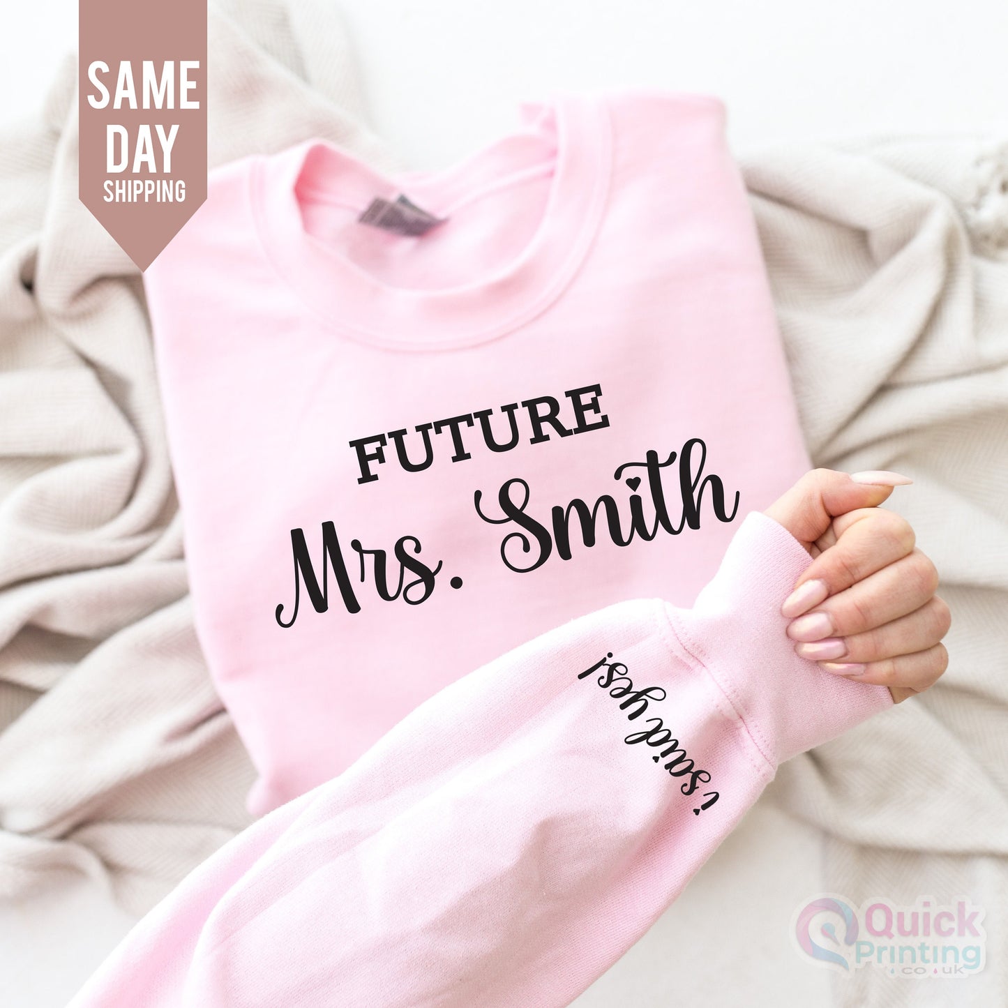 Personalized Future Mrs. Sweatshirt: Bride To Be Gift