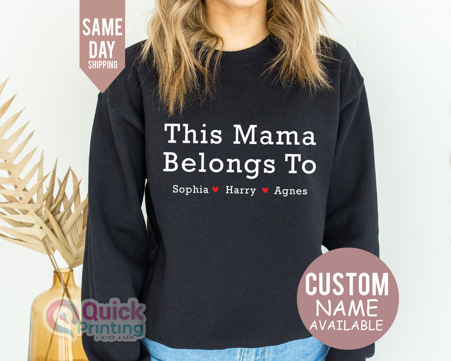 Personalized Mama Hoodie: Custom 'This Mama Belongs To' Sweatshirt