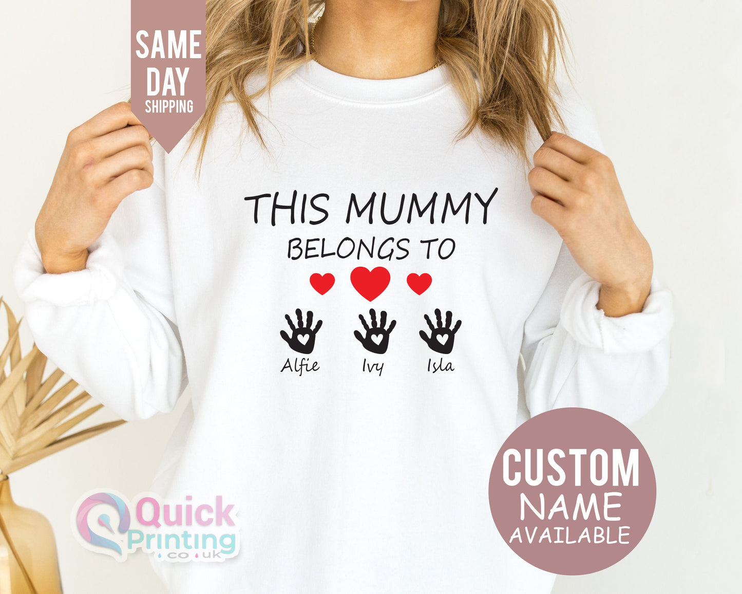 Personalized 'This Mummy Belongs To' Sweatshirt - Custom Mama Hoodie