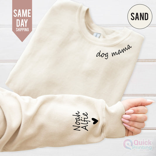 Custom Dog Mama Sweatshirt: Personalized Dog Lover Gift