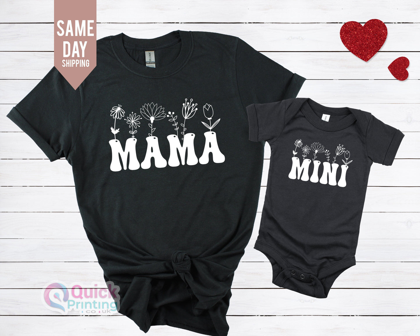 Mama and mini Tshirt, mommy and me, matching shirts, Mothers Day Tee, Matching Tshirt Mother's Day Gift Mummy Birthday Gift, Daughter Son