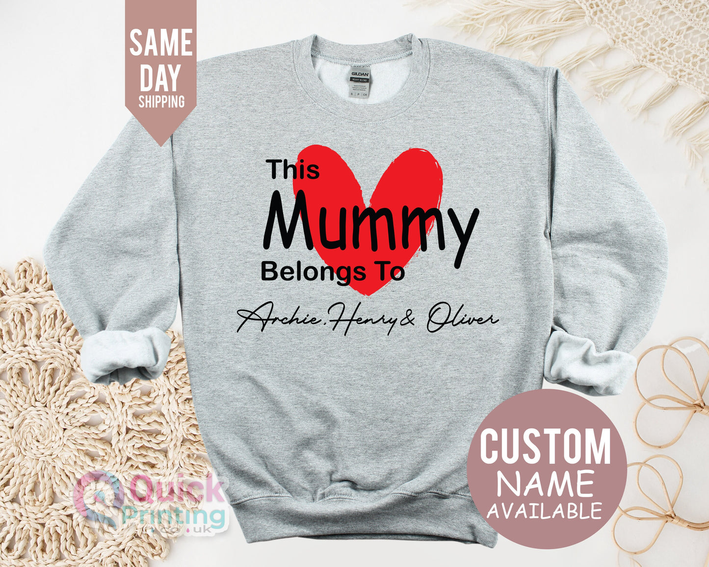 Mummy Sweatshirt, This Mummy Belongs to Sweatshirt, Custom Mama Hoodie, Personalised Mum, Mother's Day Gift, Mothers Day Hoodie 2026