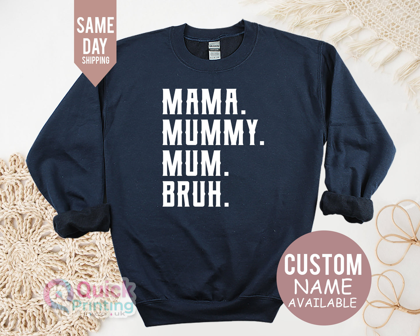 Mama Mommy Mom Bruh Sweatshirt, Mother Day Shirt, new mother Sweater, Mama top, Gift for Women, Mama to bruh Sweatshirt, Mother's Day gift