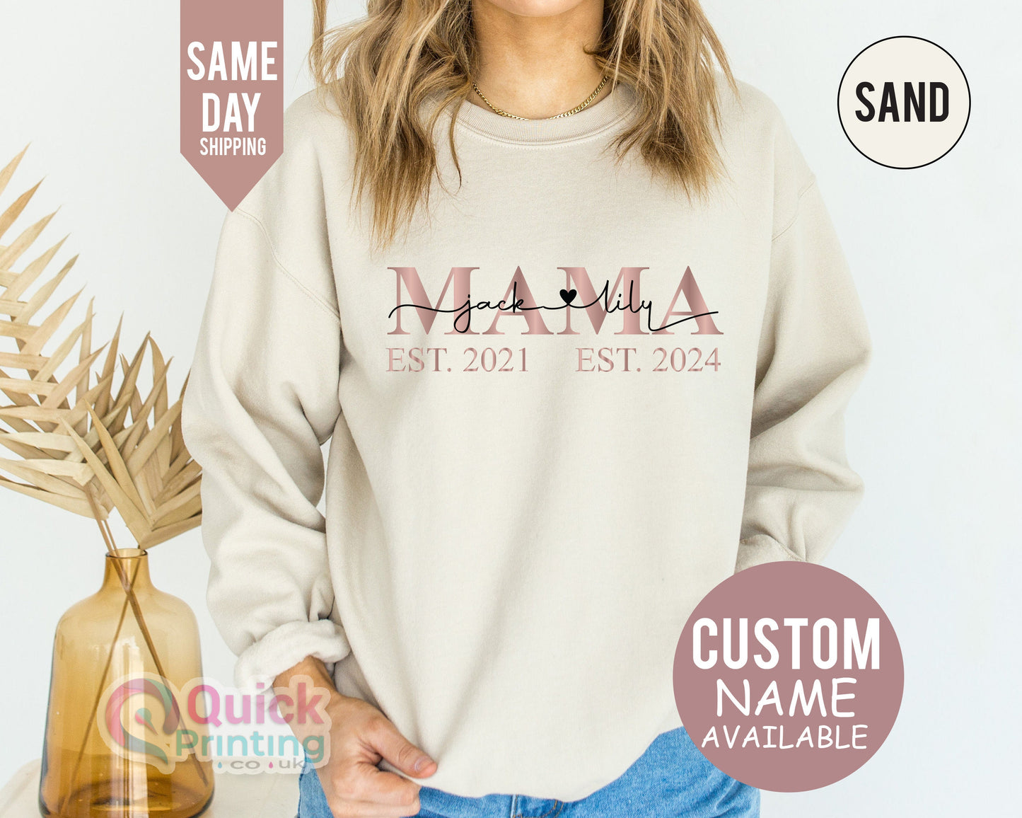 Personalized Mama Sweatshirt with Children's Names