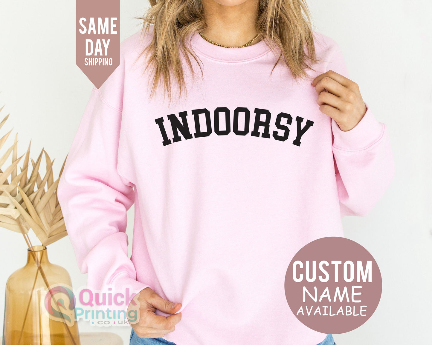Indoorsy Sweatshirt: Cozy Homebody Gift, Custom Name Available