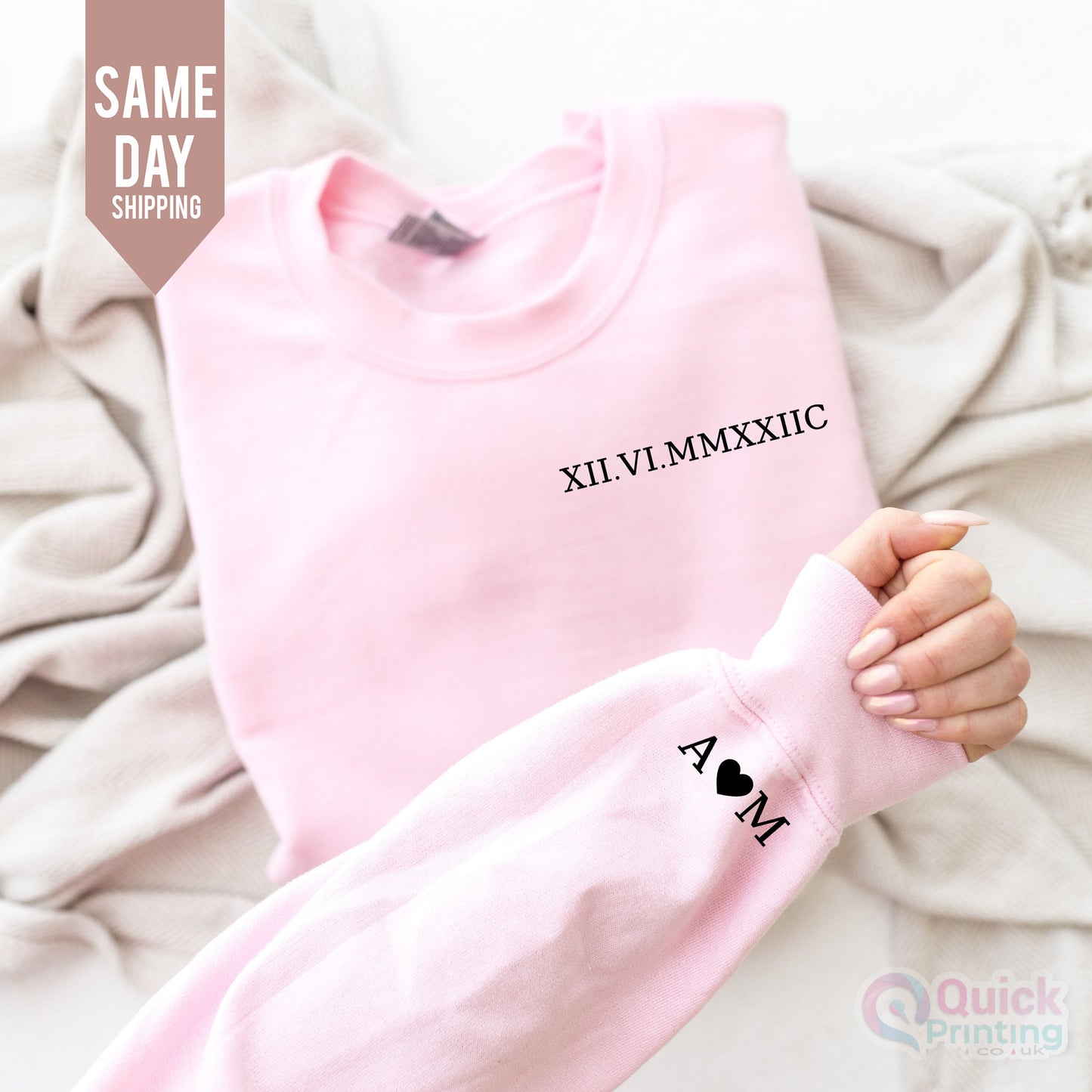 Roman Numeral Sweatshirt: Custom Anniversary Date Couple Hoodie