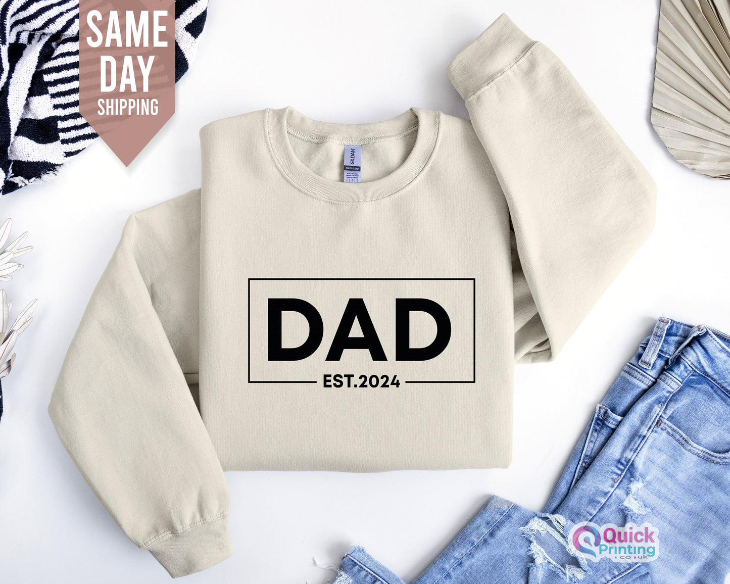 Custom Dad Est. 2026 Sweatshirt: Personalized Father Gift