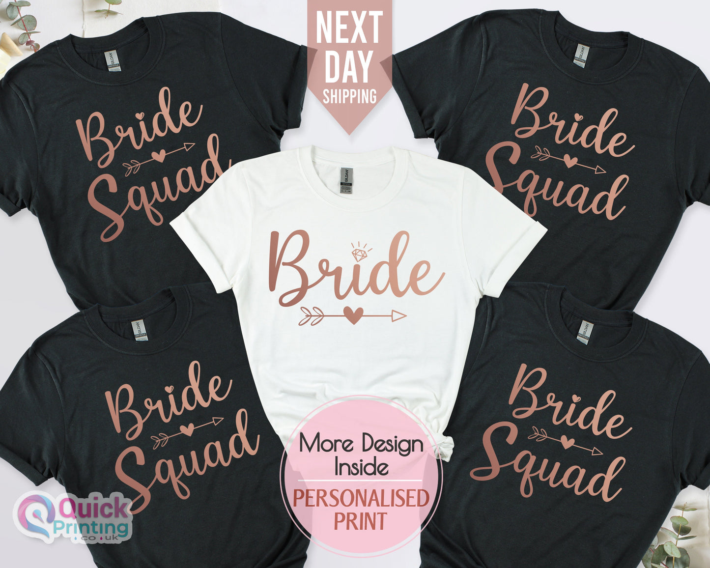 Bride Squad T-Shirts: Bachelorette Party - Custom Bridal Hen Do