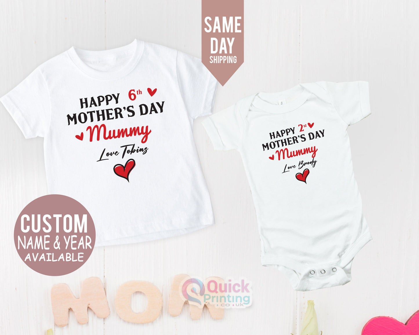 Custom First Mother's Day T-Shirt: New Mum Gift
