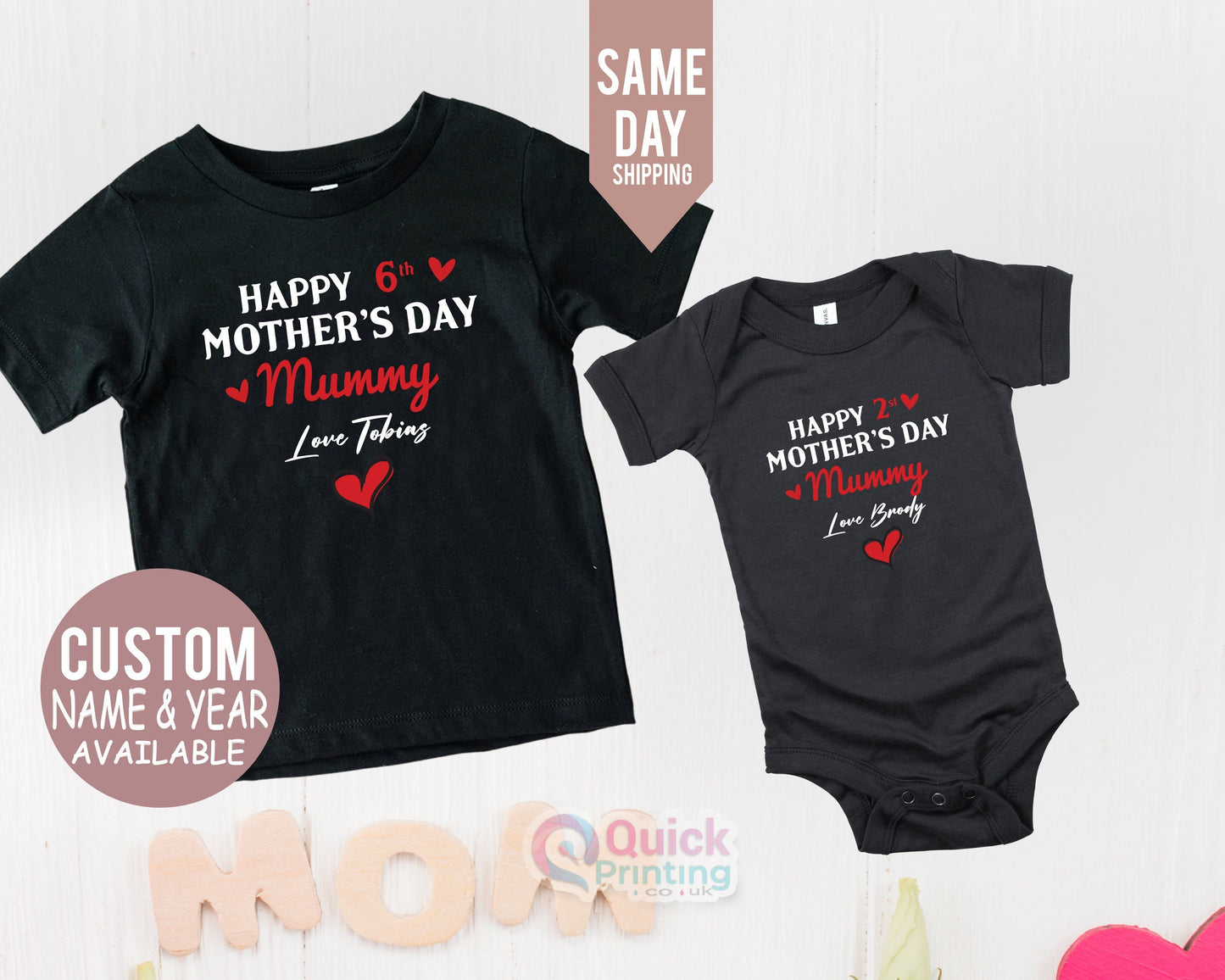 Custom First Mother's Day T-Shirt: New Mum Gift