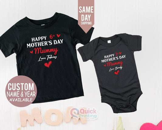 Custom First Mother's Day T-Shirt: New Mum Gift