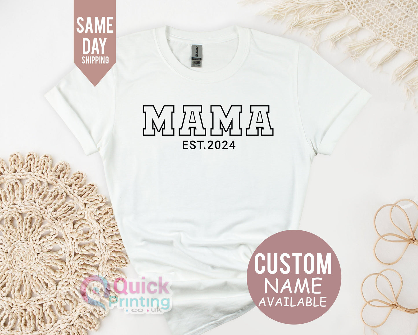 Personalized Mama T-Shirt 2026: Custom Mom Birthday Gift