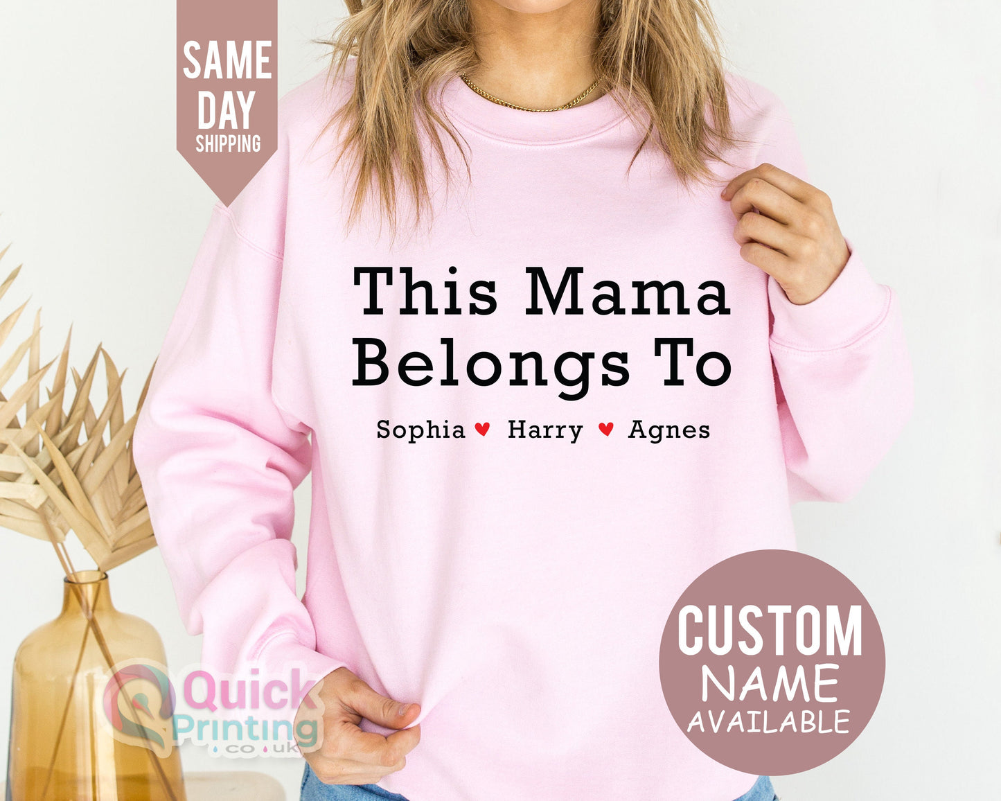 Personalized Mama Hoodie: Custom 'This Mama Belongs To' Sweatshirt