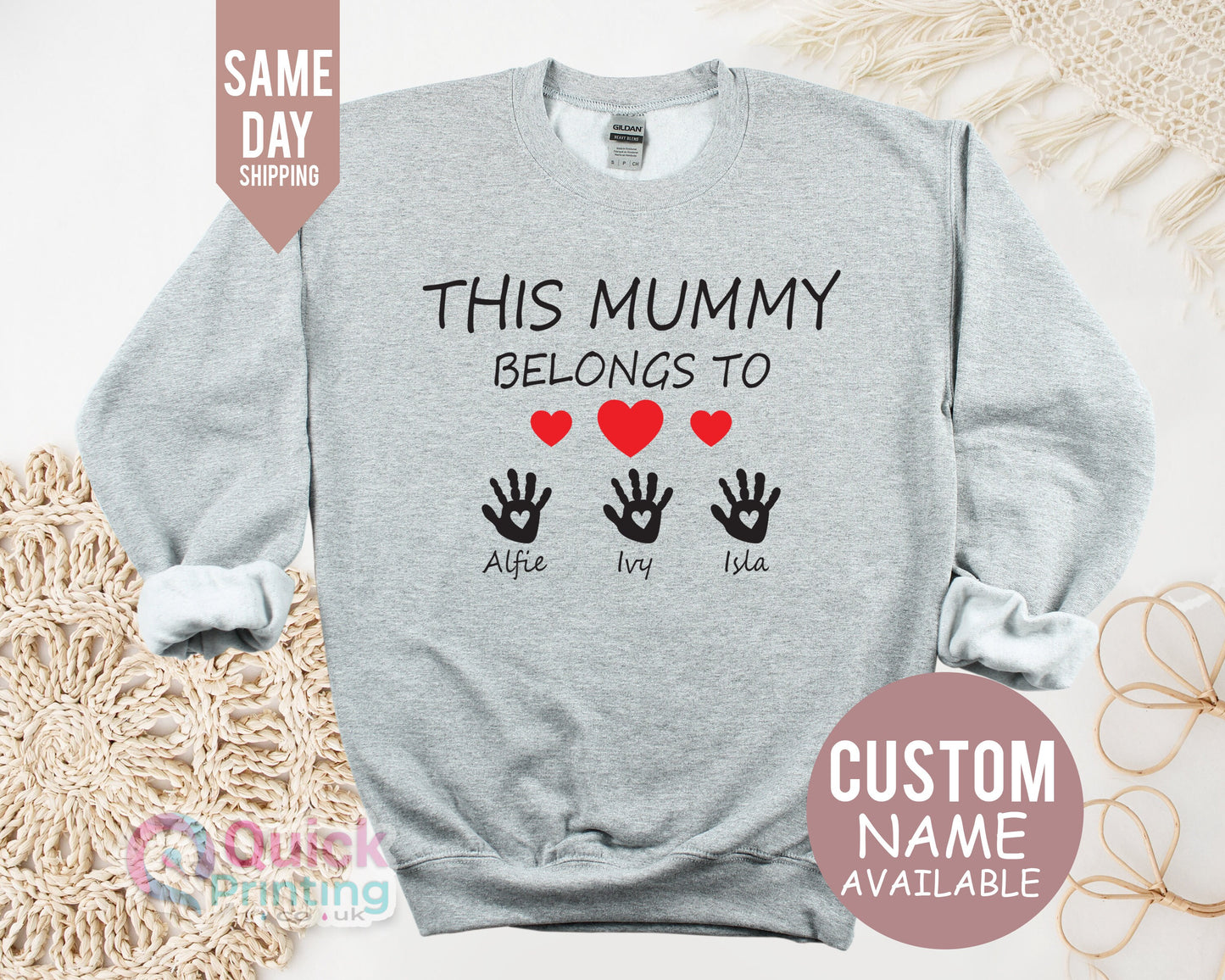 Personalized 'This Mummy Belongs To' Sweatshirt - Custom Mama Hoodie