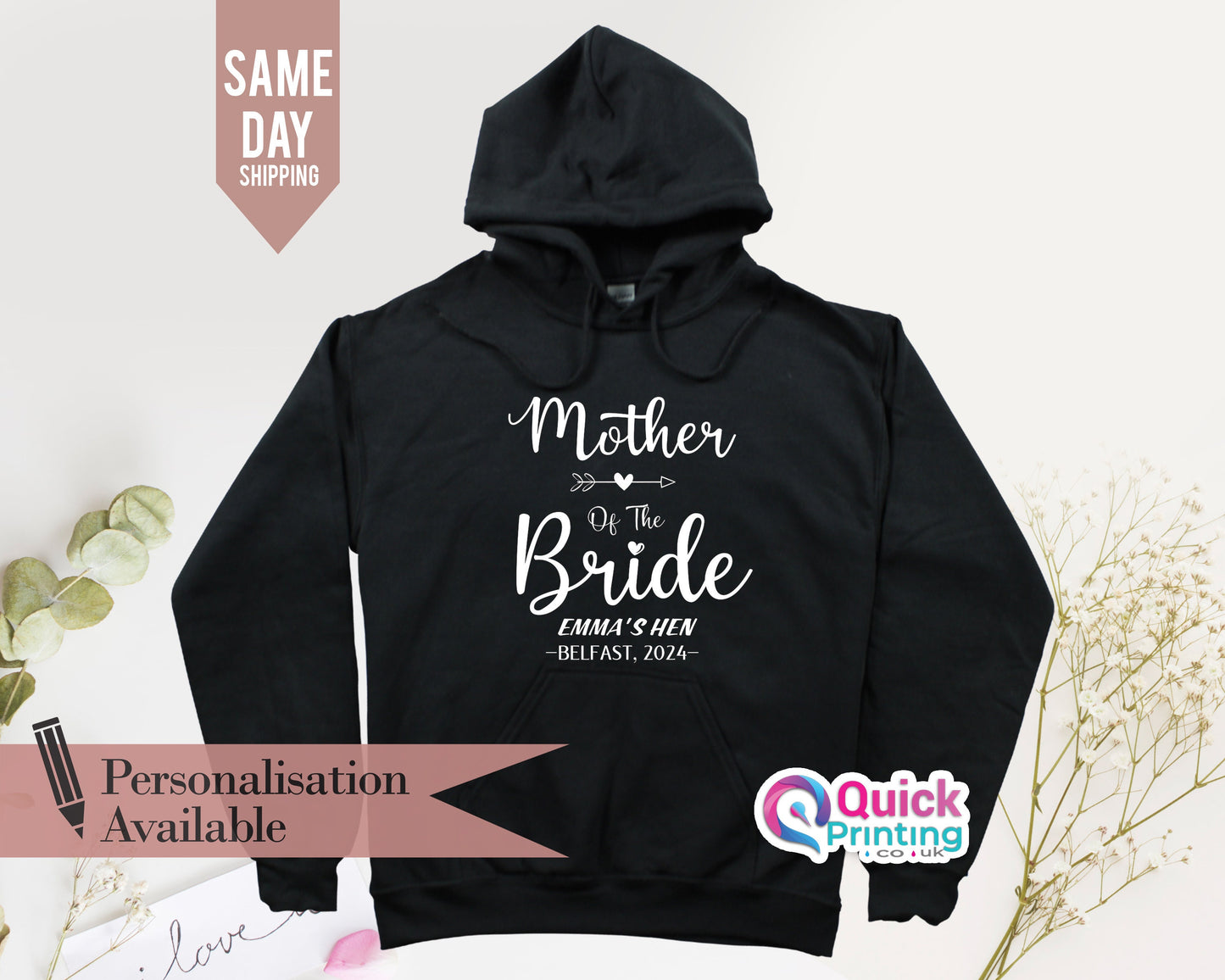 Personalized Bride Hoodie: Bachelorette Party, Bridal Party