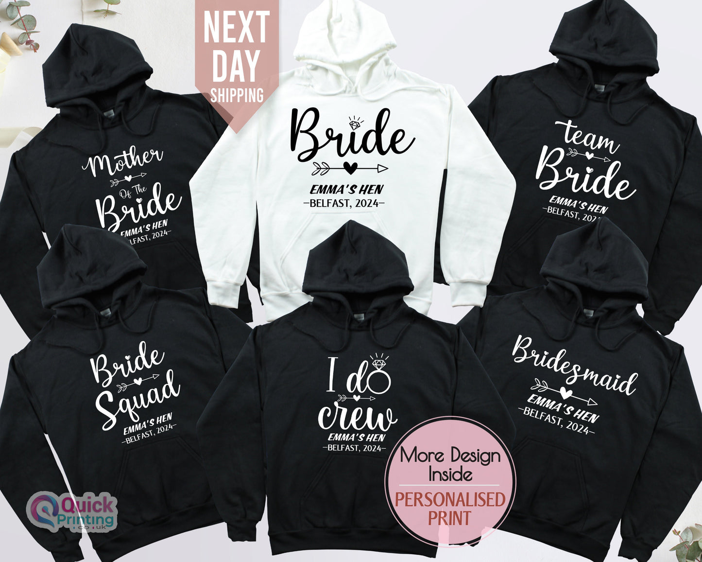 Personalized Bride Hoodie: Bachelorette Party, Bridal Party