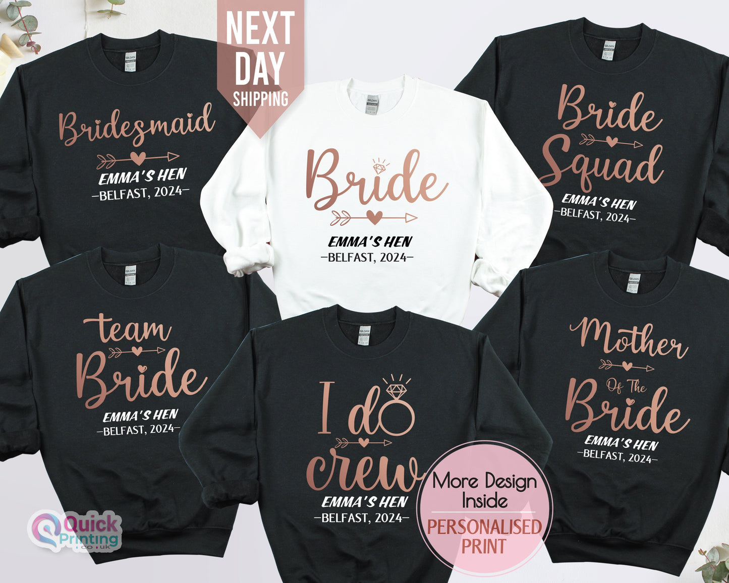 Bachelorette Party Sweatshirt, Bride Gift Team Bride Jumper, Hen Party Wedding Party Top, Personalised Hen Party T Shirts, Bridal Party Tee