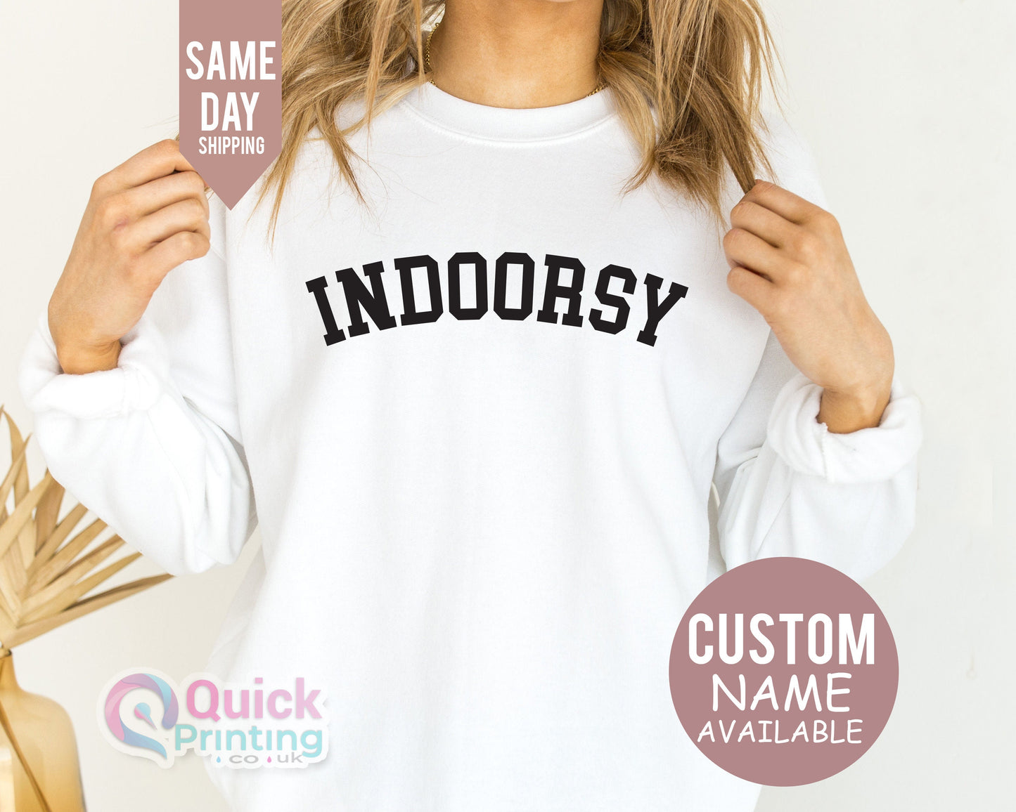 Indoorsy Sweatshirt: Cozy Homebody Gift, Custom Name Available