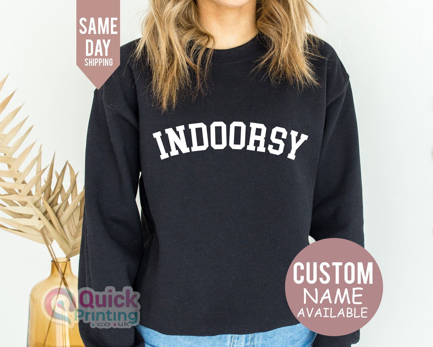 Indoorsy Sweatshirt: Cozy Homebody Gift, Custom Name Available