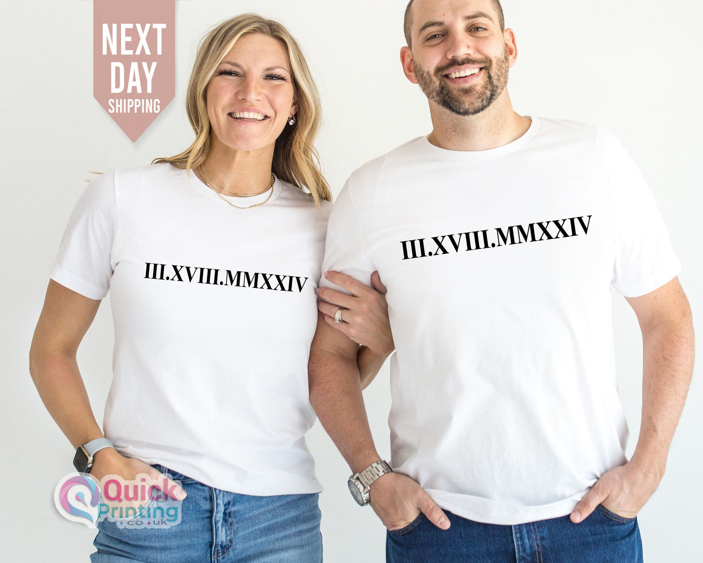 Custom Roman Numeral T-shirts, Roman Numeral Date Gifts for Couples,  Custom Roman Numeral Matching Shirt, Anniversary Date, Est Year 2026