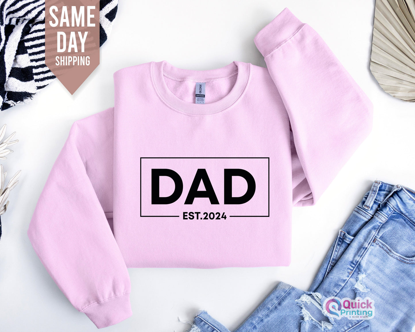 Custom Dad Sweatshirt, Personalised Daddy Dad Grandad Sweatshirt with Date, Father's Day Gift Gifts for Dad, Unique Gifts for Dad. Daddy Top