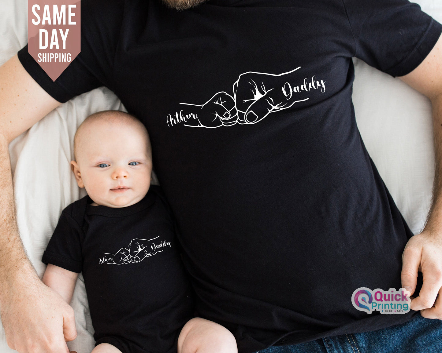 Personalized Fist Bump Shirt: Daddy & Me Matching Tee