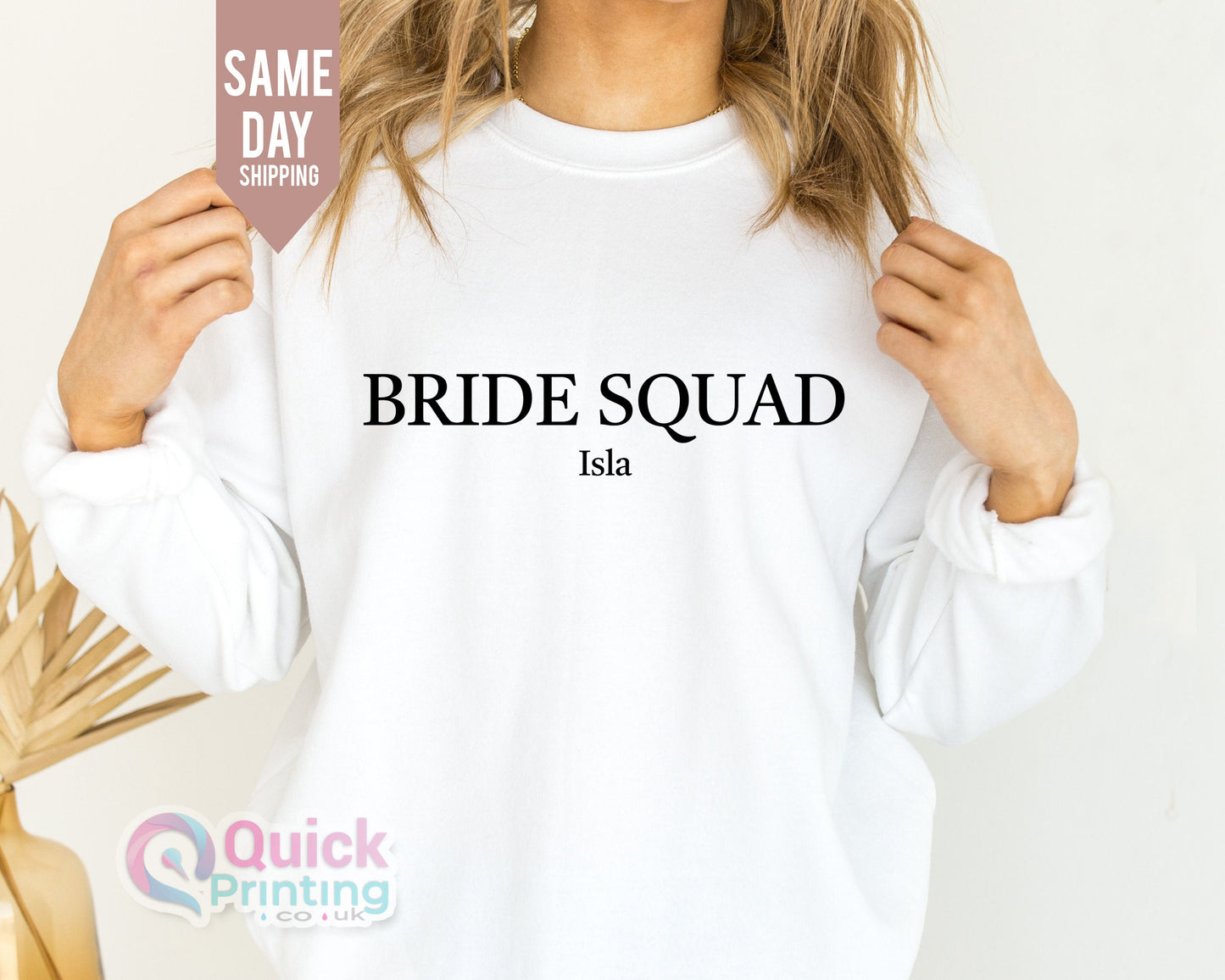 Bride Squad Sweatshirt: Wedding Hen Party Cotton Blend