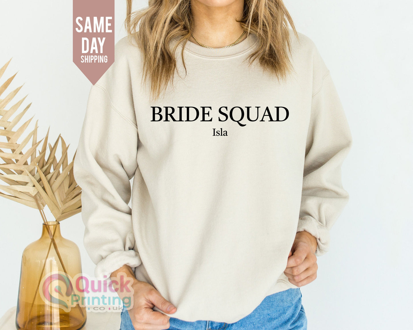 Bride Squad Sweatshirt: Wedding Hen Party Cotton Blend