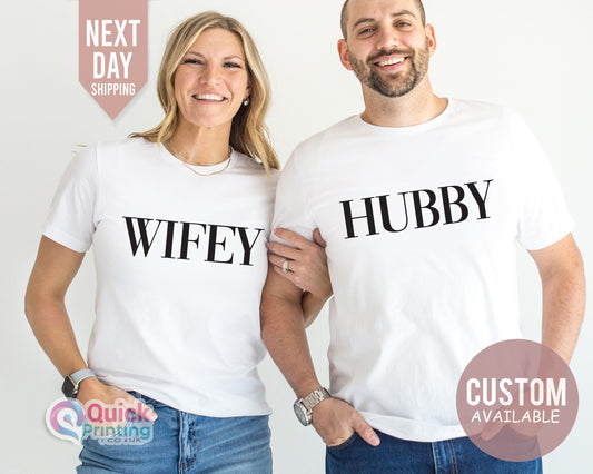 Wifey Hubby Tshirt, Honeymoon & Bridal Gift, Mrs Crewneck, Wife Tshirt, Wifey Bride Sweater, Mr Mrs Tshirt, Anniversary Tshirt 2024