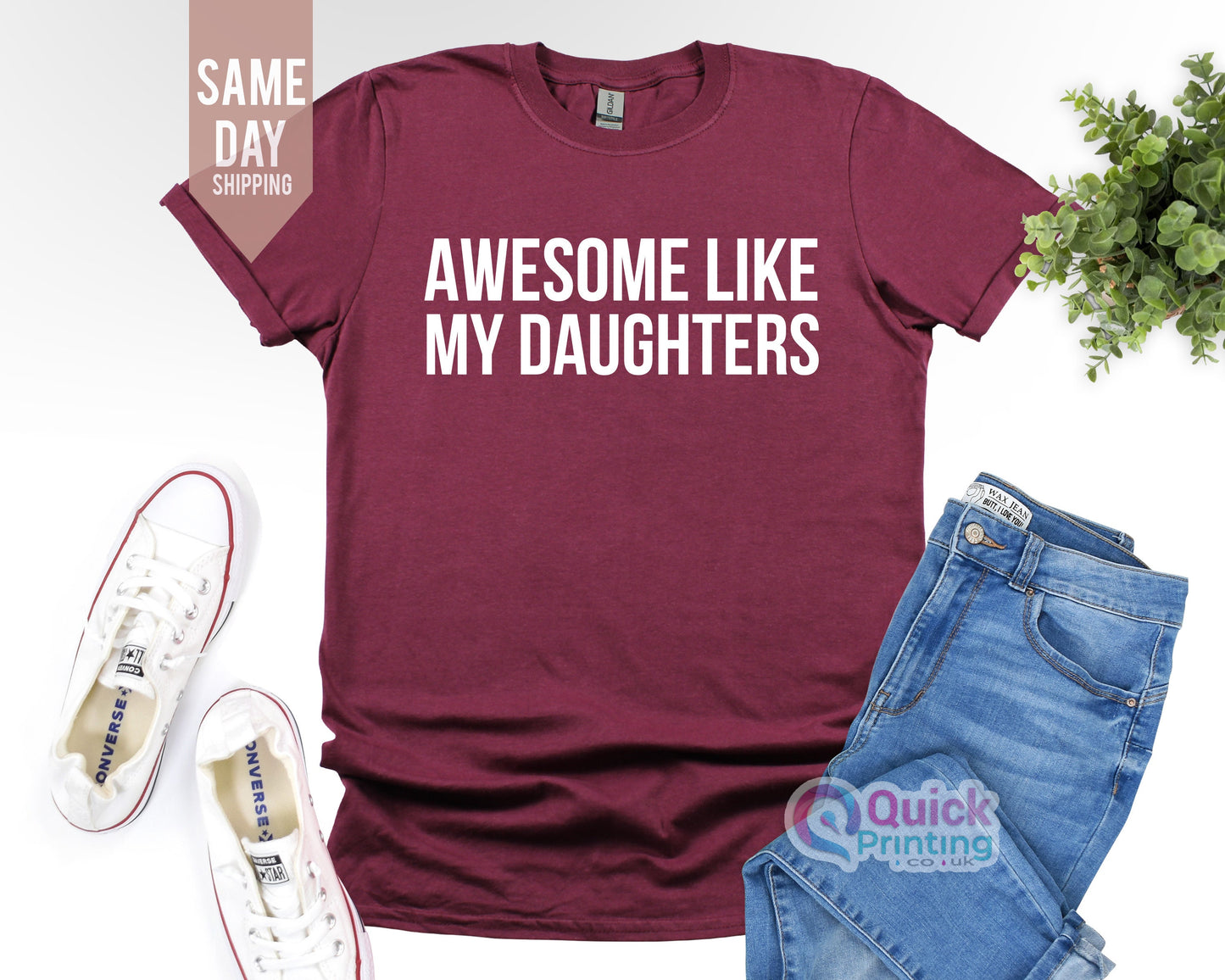 Awesome Like My Daughters Shirt, Funny Shirt For Men, Dad Shirt, Husband Shirt, Funny Gift for Dad, Cool Dad T-Shirt, Best Daddy Papa Ever T