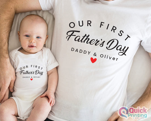 First Father's Day Matching Outfit: Daddy & Me Bear T-Shirt
