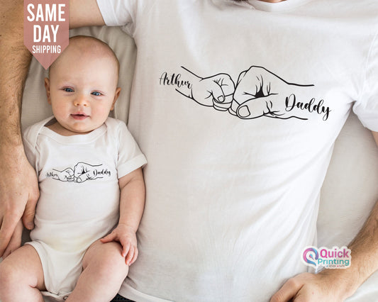 Personalized Fist Bump Shirt: Daddy & Me Matching Tee