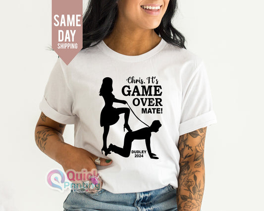 Personalized Stag Do T-Shirt: Game Over Bachelor Party Costume
