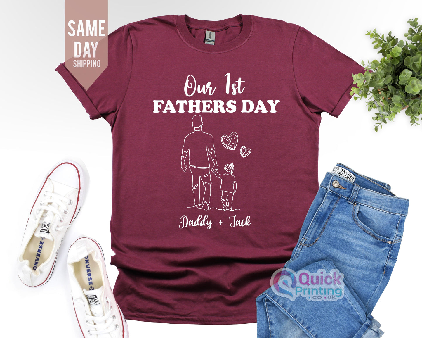 First Father's Day Baby Vest: Matching Family Tee